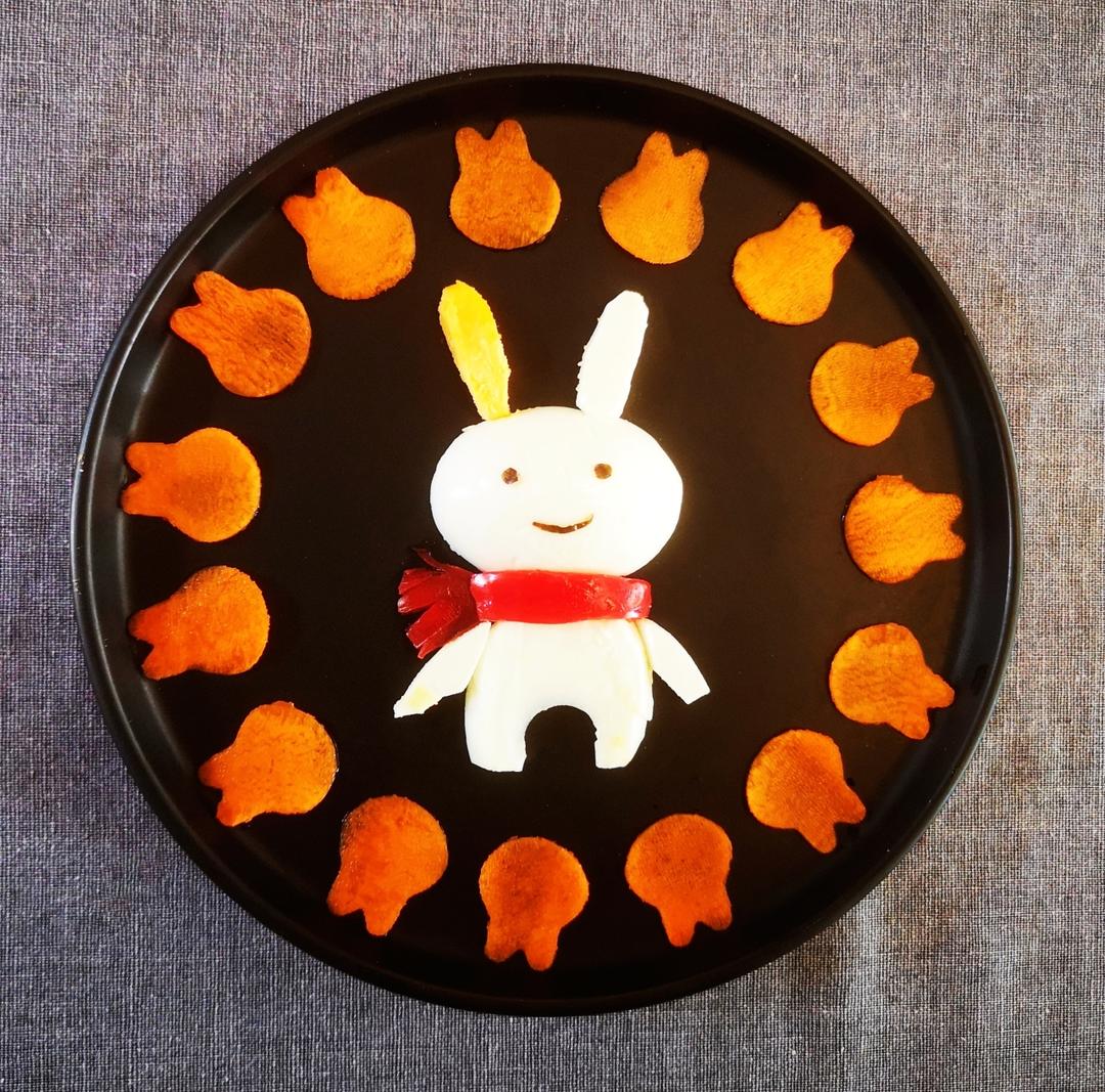 卡通创意儿童餐煮鸡蛋破耳兔