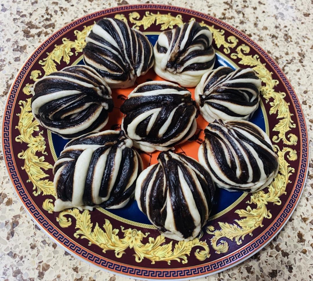 【菠菜双色花卷】馒头的花样