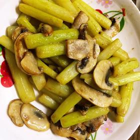 健康低脂家常菜—芦笋炒口蘑