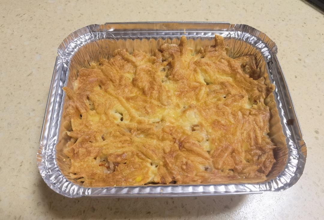 奶酪火腿虾仁焗饭       （空气炸锅版）
