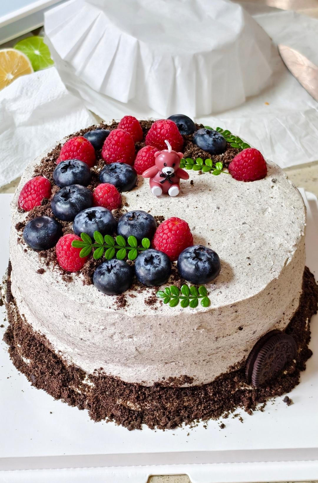 奥利奥海盐咸奶油戚风蛋糕8寸