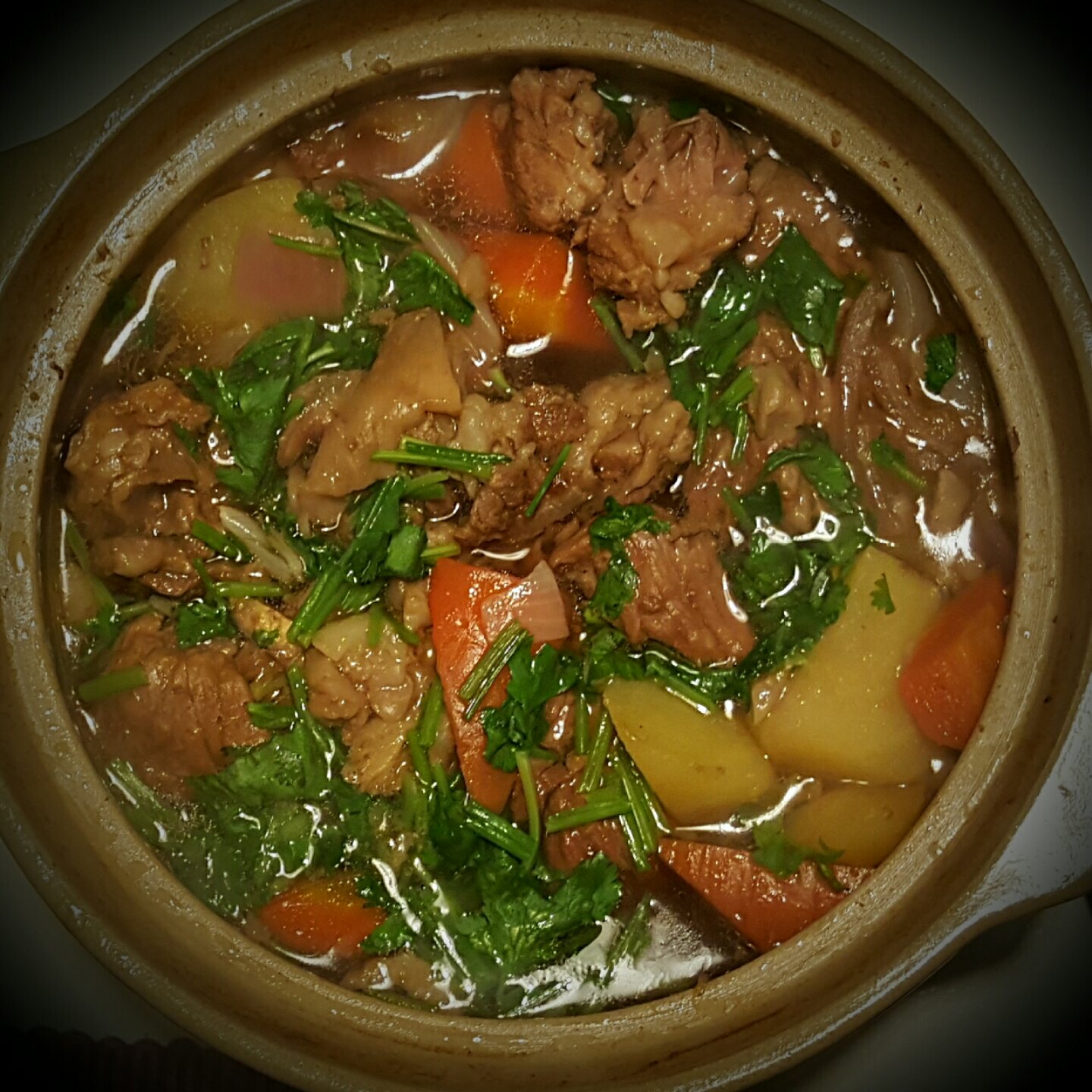 嘻嘻芸做的土豆胡萝卜炖筋头巴脑牛肉