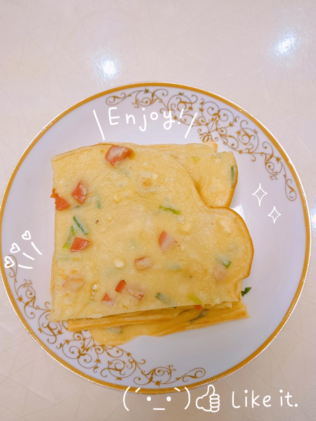 🌈第1道快手早餐✨香嫩软糯奶香鸡蛋饼💕