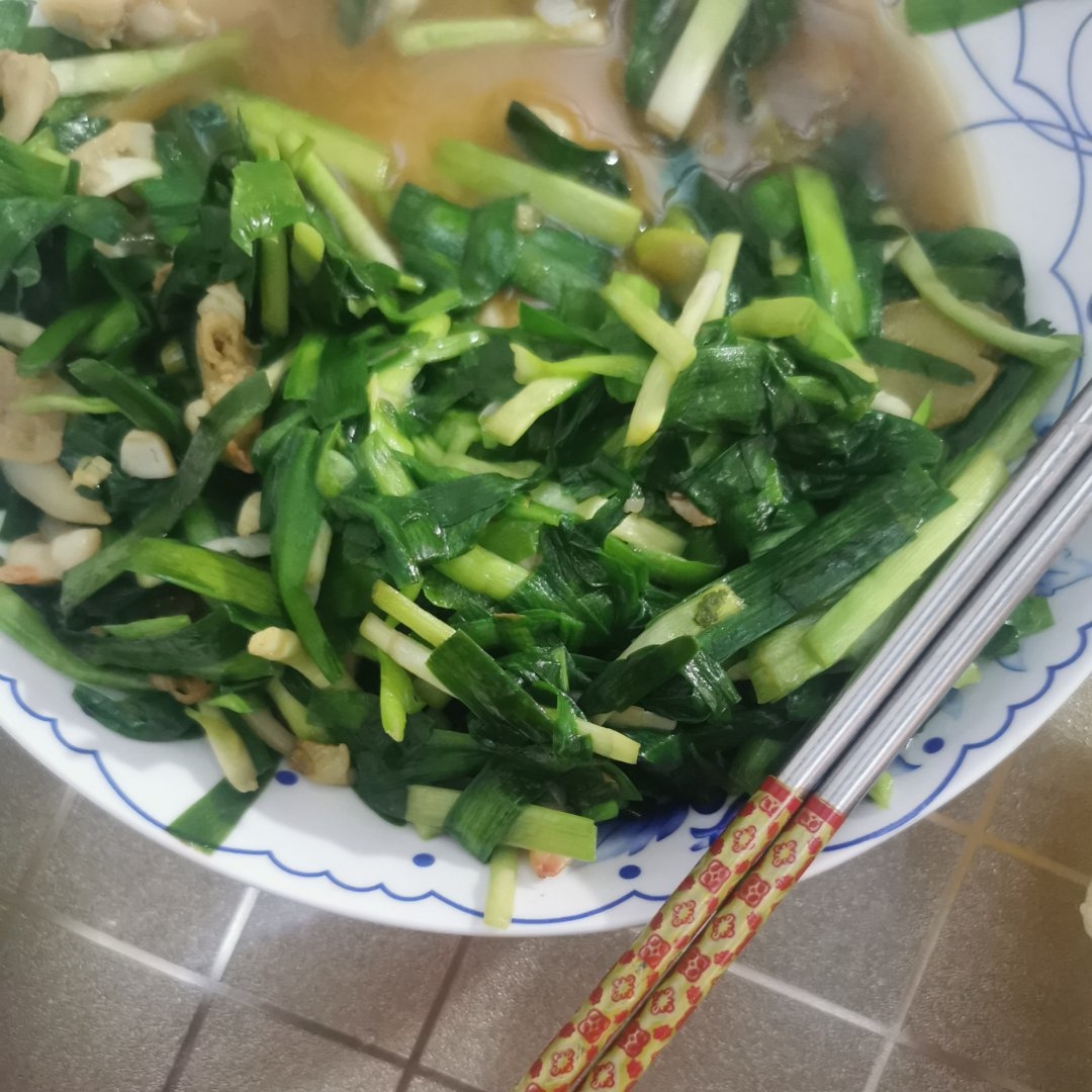 韭菜炒扇贝肉