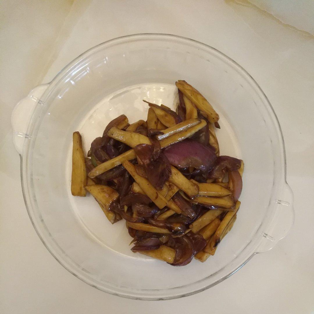 洋葱遇到杏鲍菇