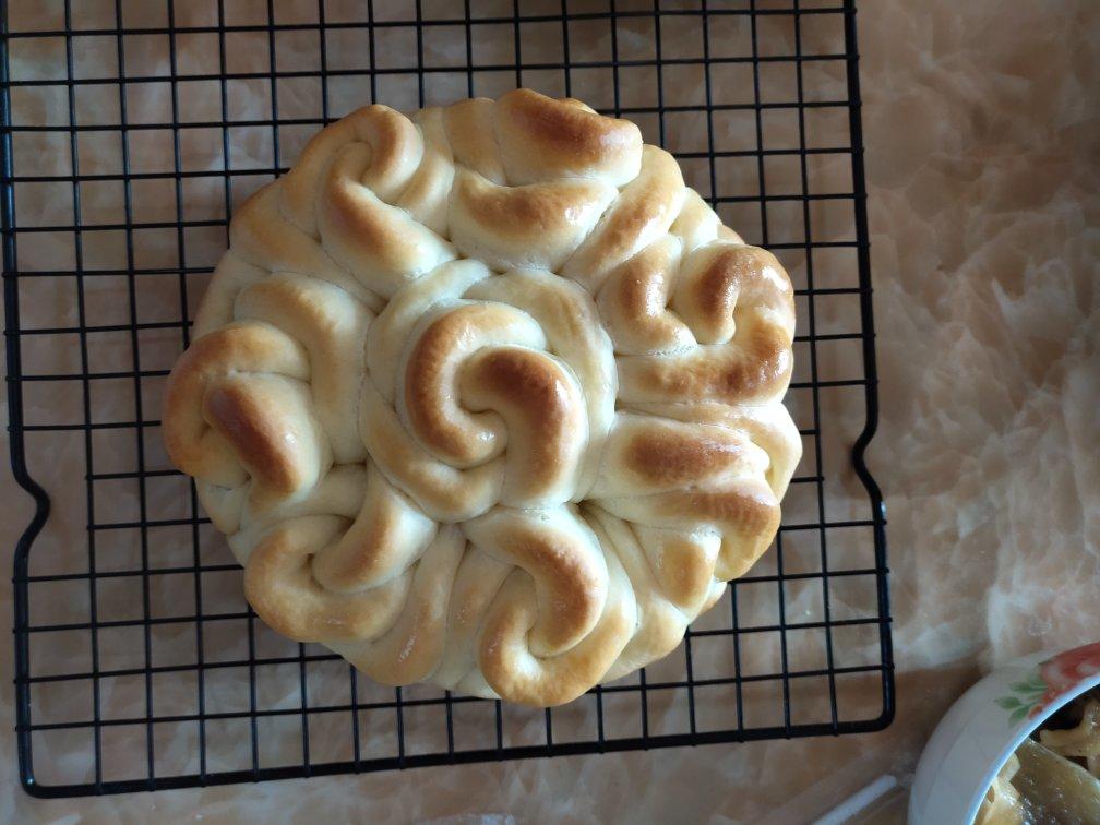 乳酸菌玫瑰花面包（六寸圆模）