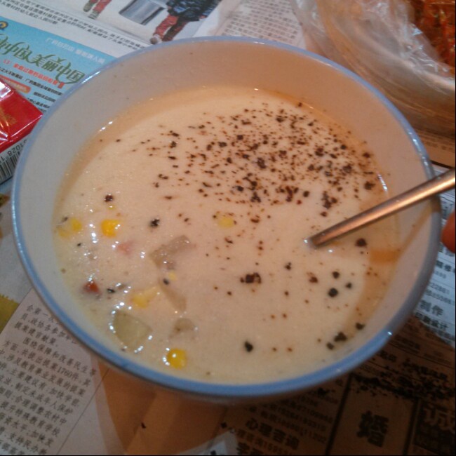 火腿玉米浓汤