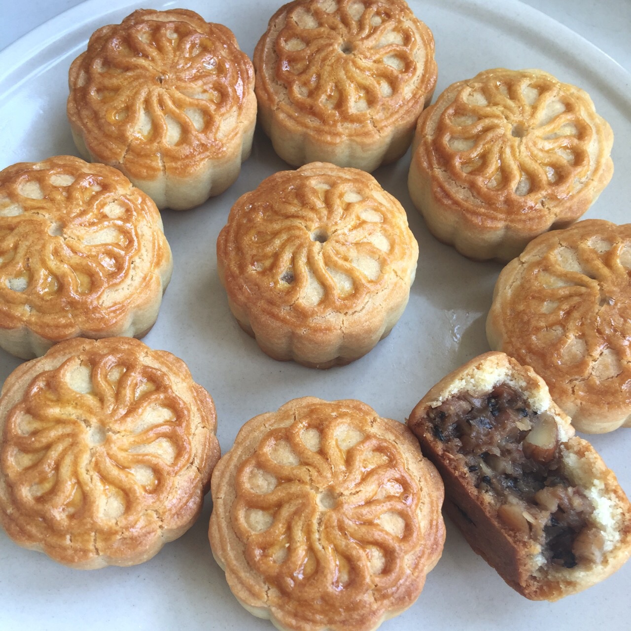 五仁月饼～不用转化糖浆的版本