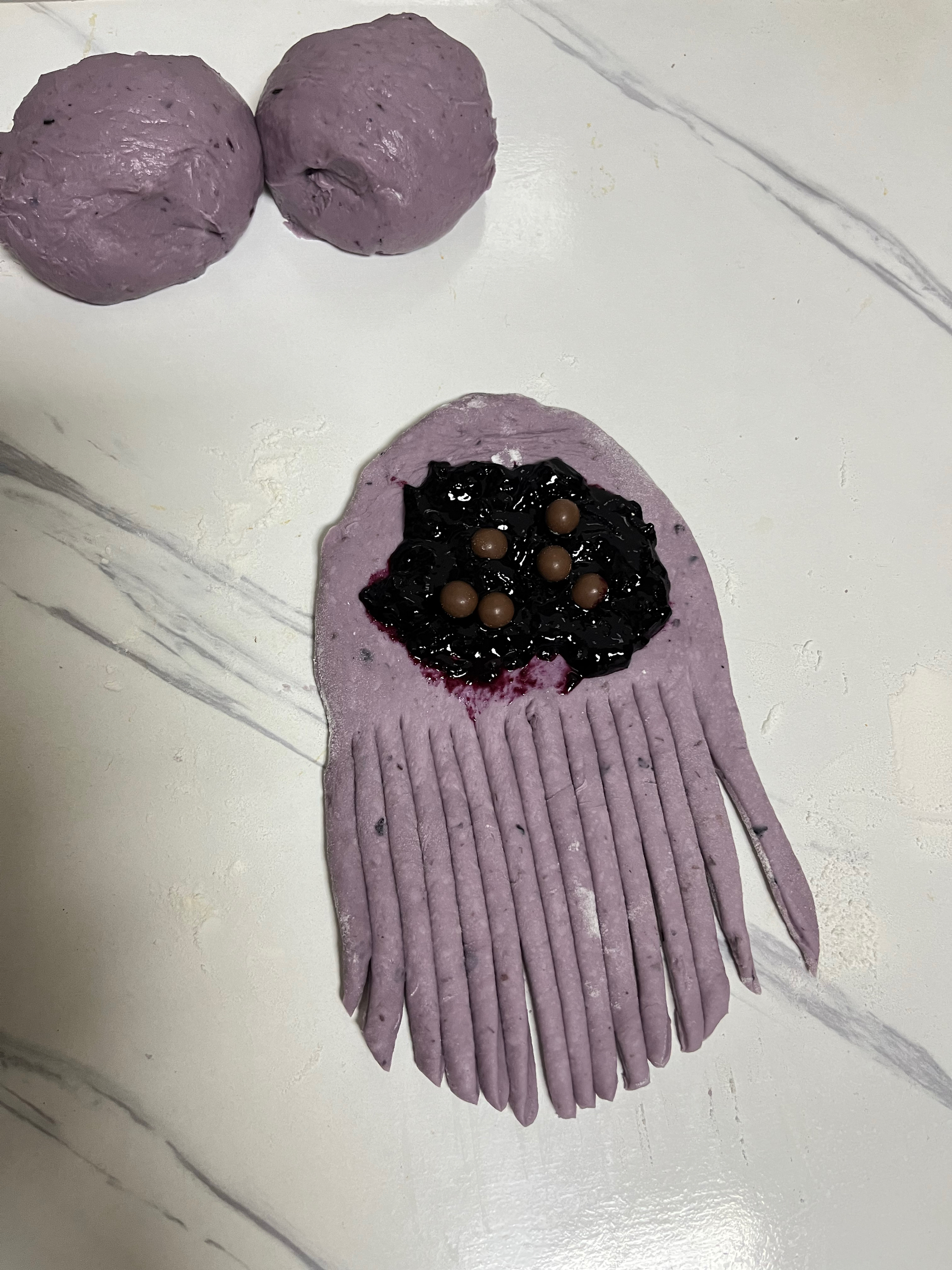 蓝莓酸奶毛线球面包（6寸）的做法 步骤5