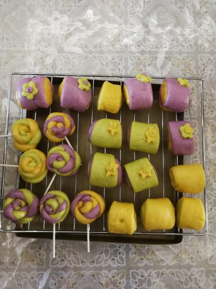 好吃又好看的酸奶味蔬果汁馒头