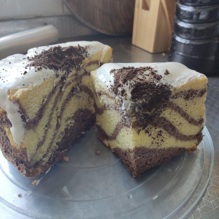 斑马纹戚风蛋糕