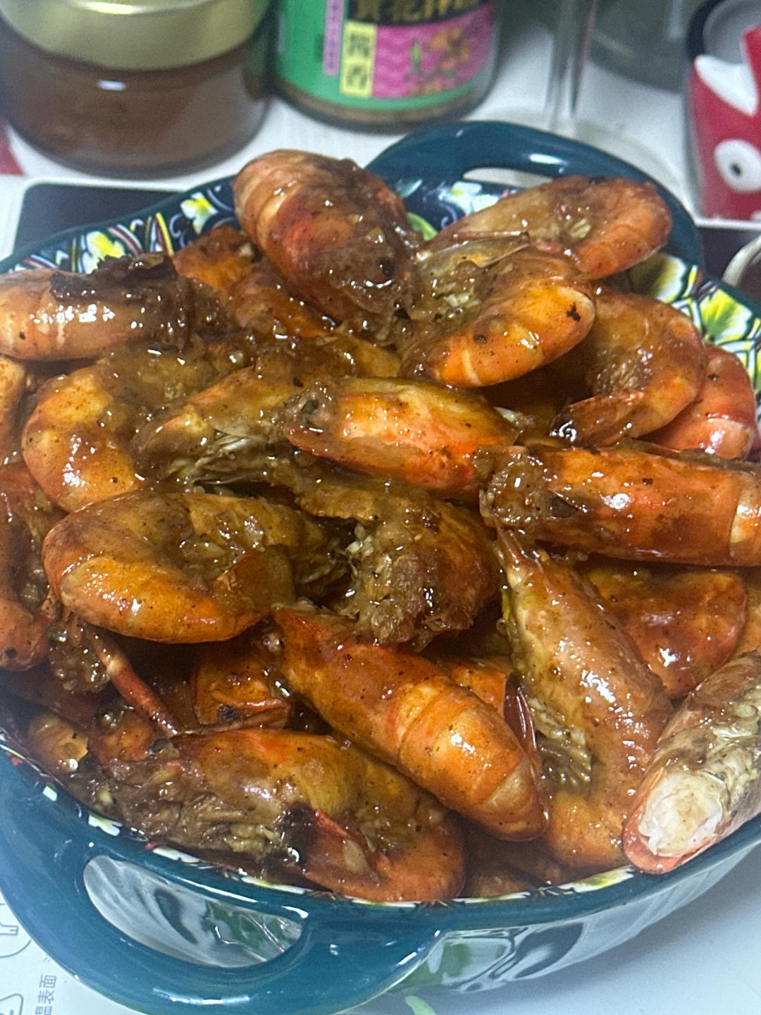 芥末蒜蓉罗氏虾