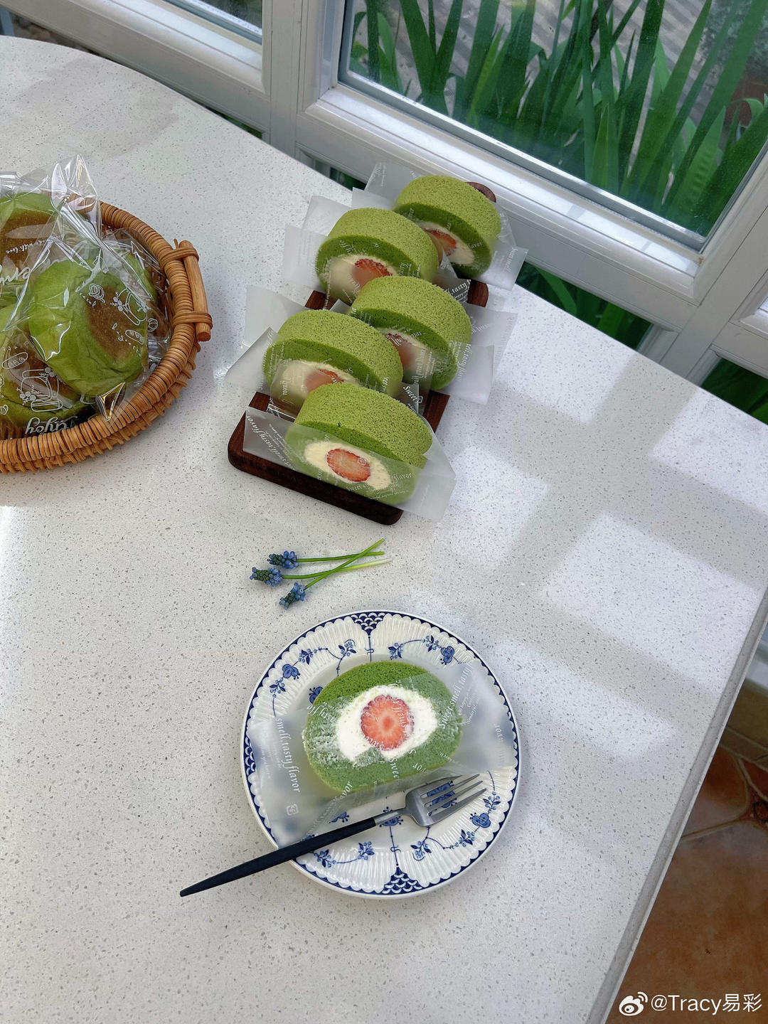 艾草蛋糕卷