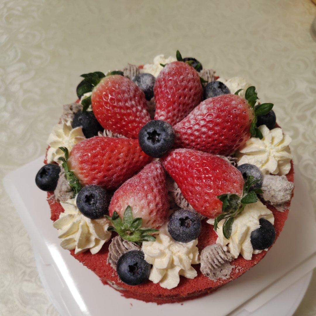 红丝绒咸奶油蛋糕6寸