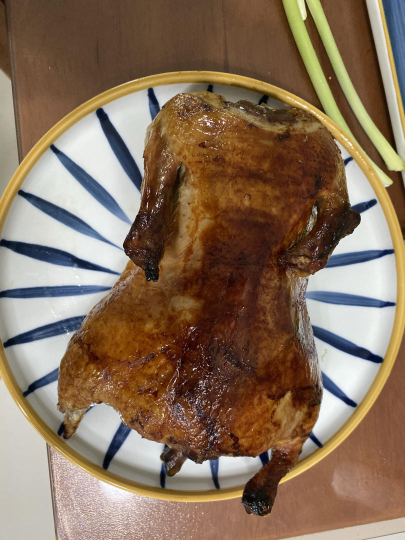 ﹏蔚以朵澜做的美味脆皮烤鸭(简单易学家庭小烤箱版)