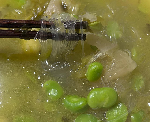 酸菜胡豆瓣粉丝汤