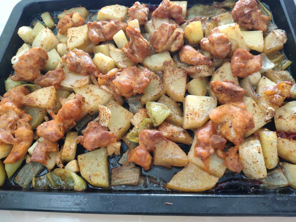 新奥尔良烤鸡腿土豆