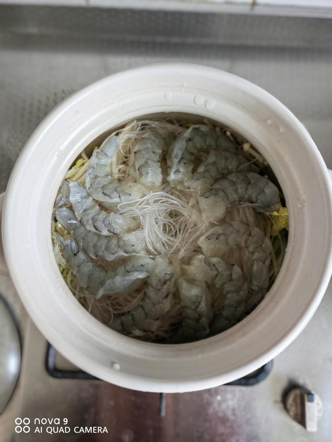 🔥天气越来越冷，来一道热乎乎的蒜蓉虾粉丝煲，简直太幸福了❗️