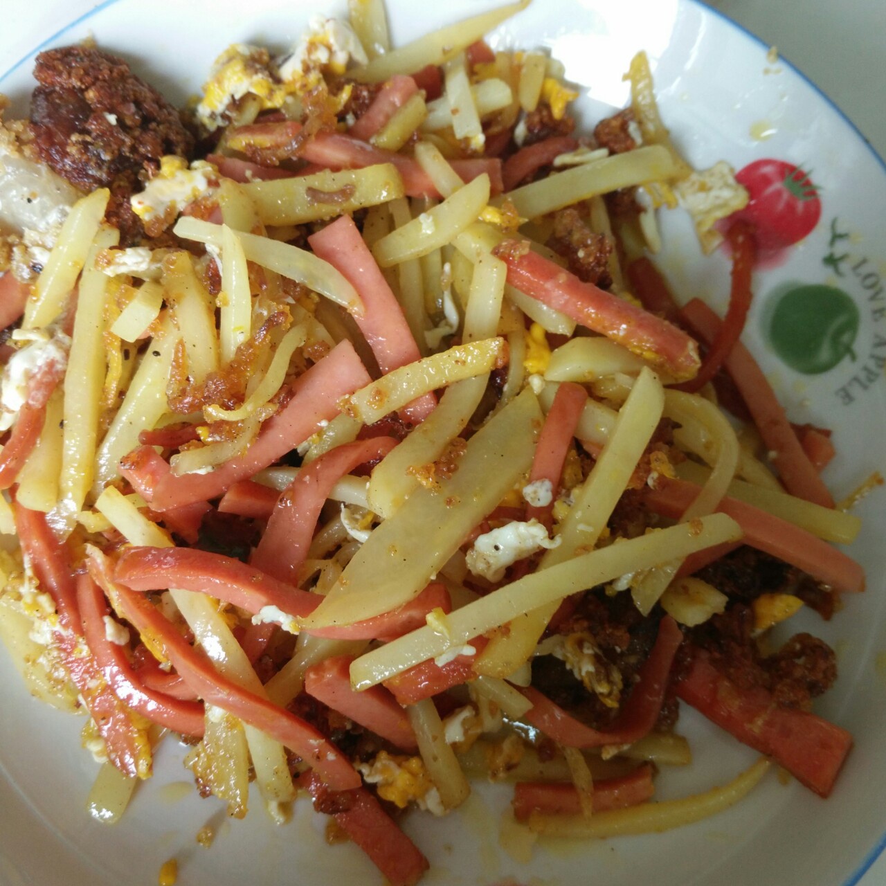 快手早餐—马铃薯火腿蛋