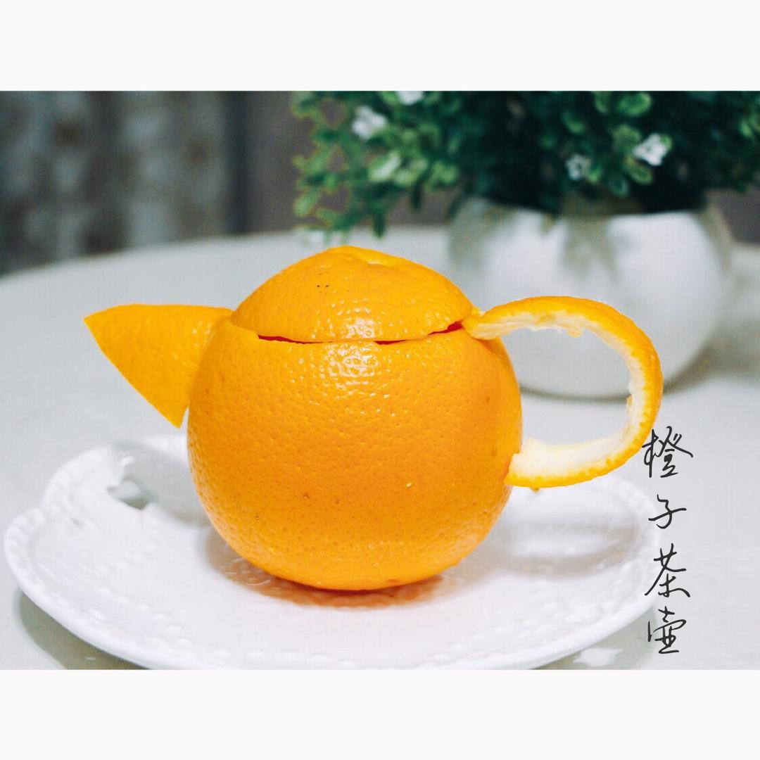 超萌的橙子茶壶