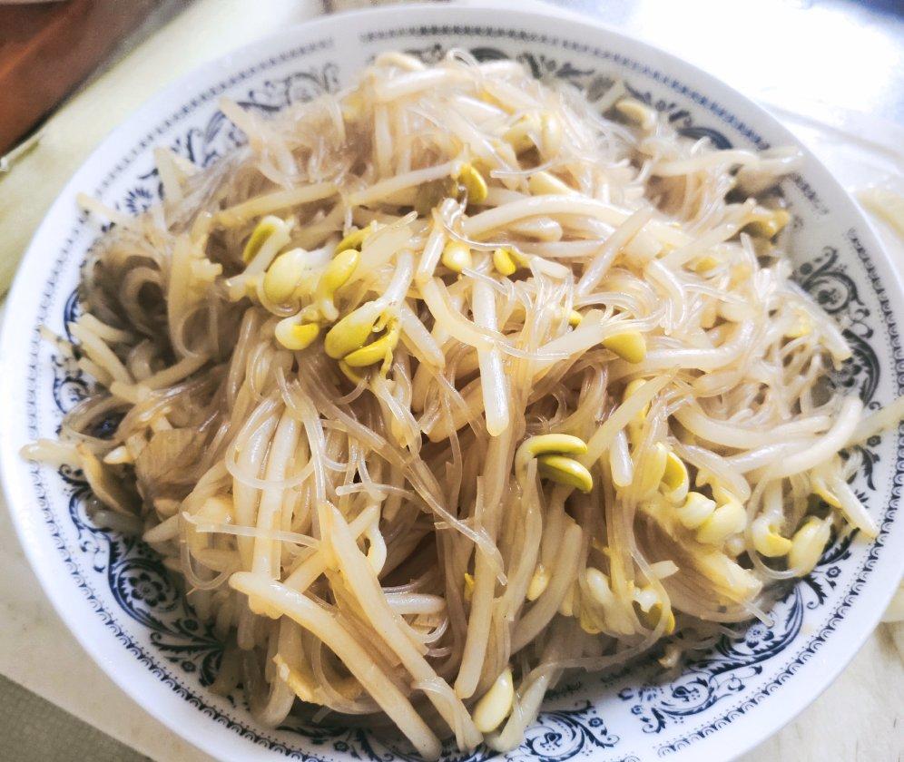 开胃下饭素菜！黄豆芽炒粉丝