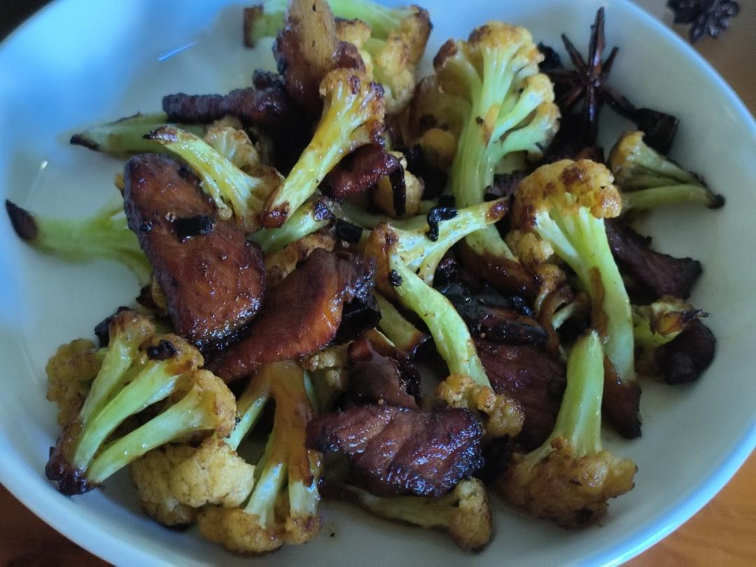 干煸菜花（花菜炒肉）