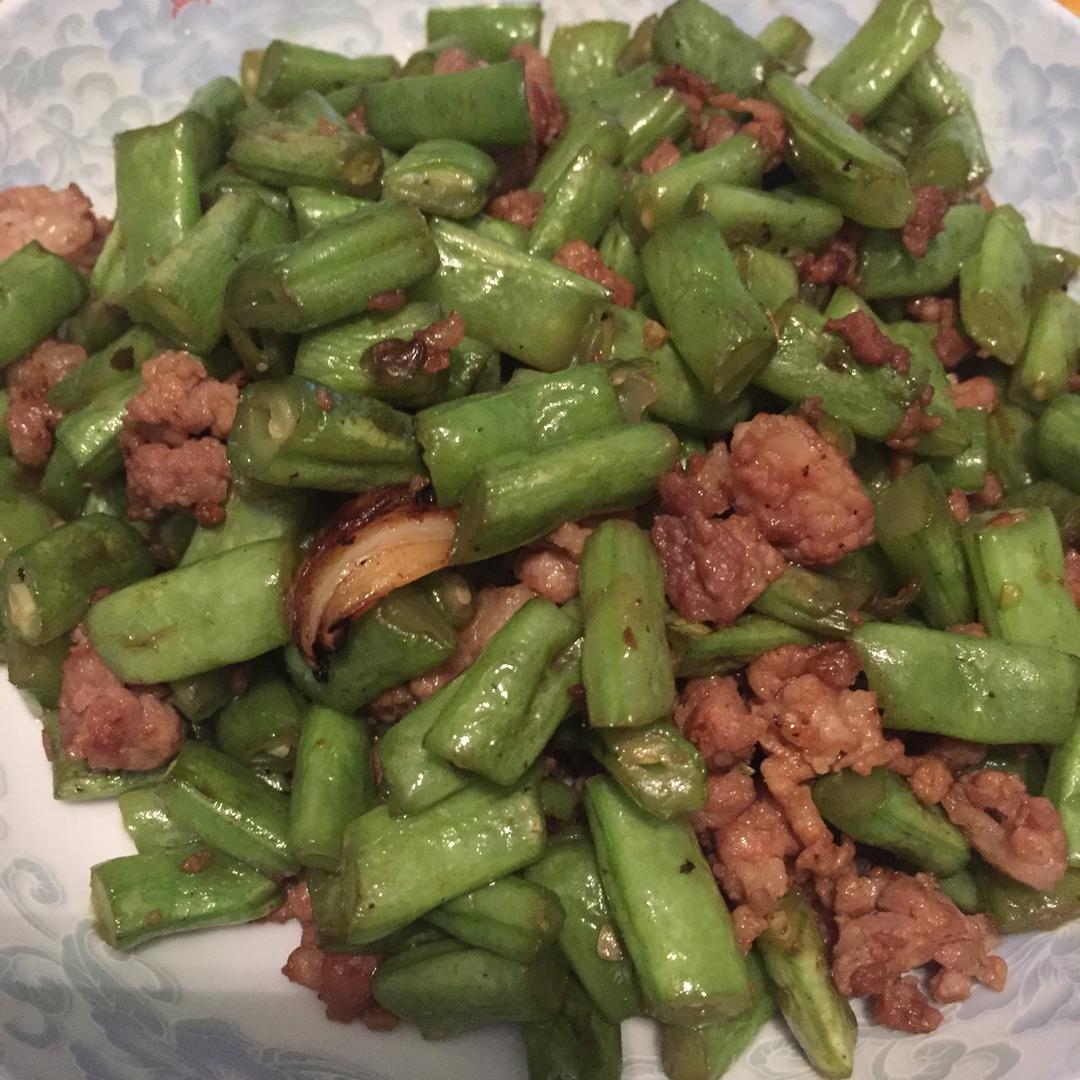 肉沫豆角下饭菜