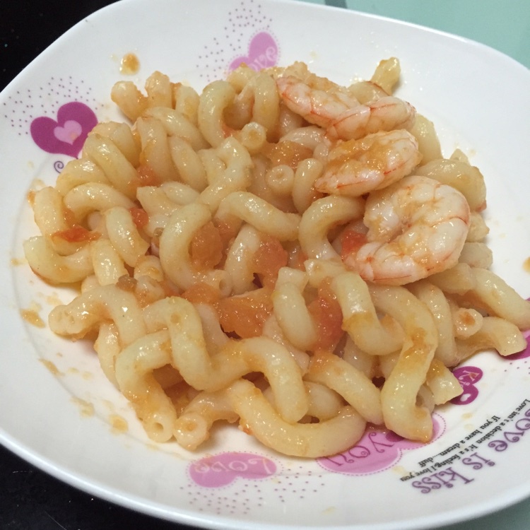 番茄虾仁意面