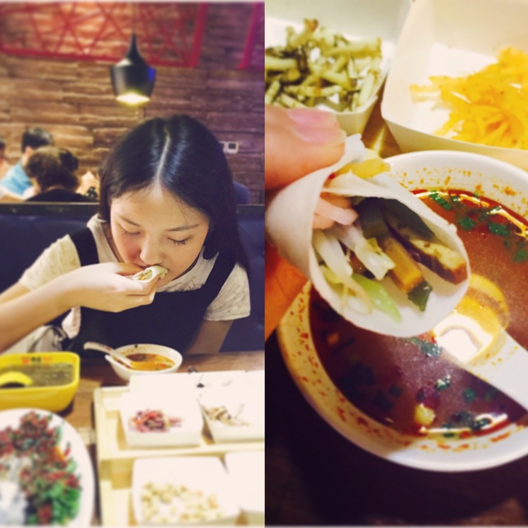 一个吃货与美食的合影