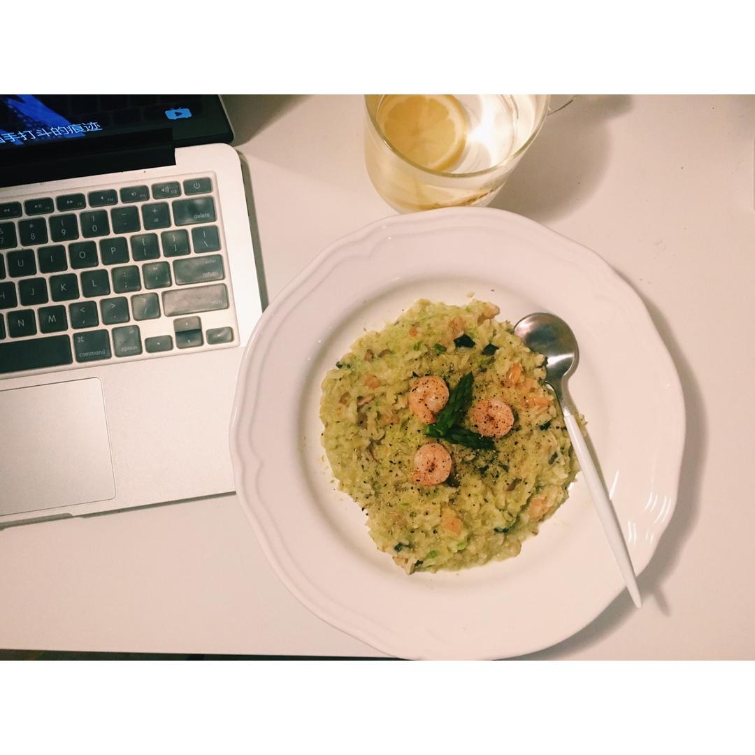 芦笋炖糙米饭（Asparagus Brown Rice Risotto）