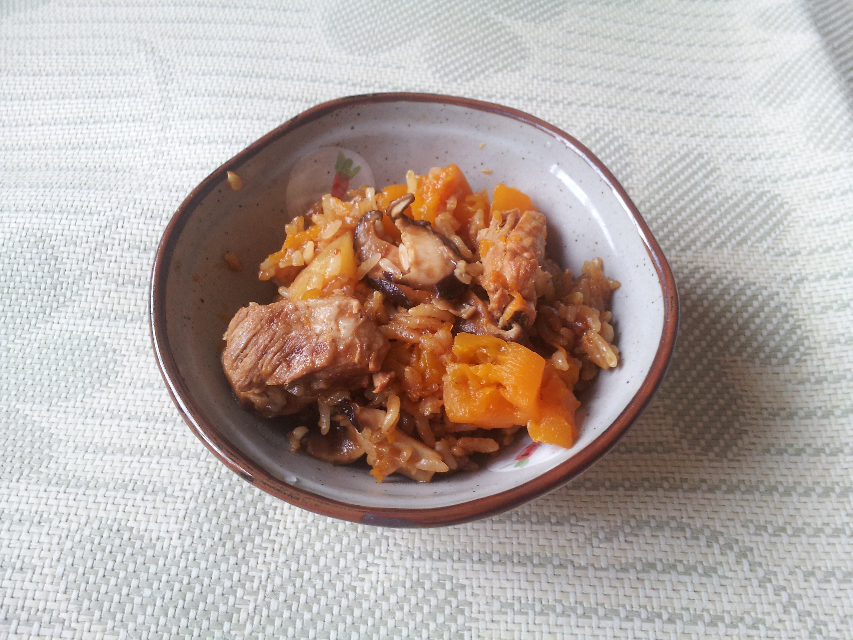 南瓜鸡肉饭
