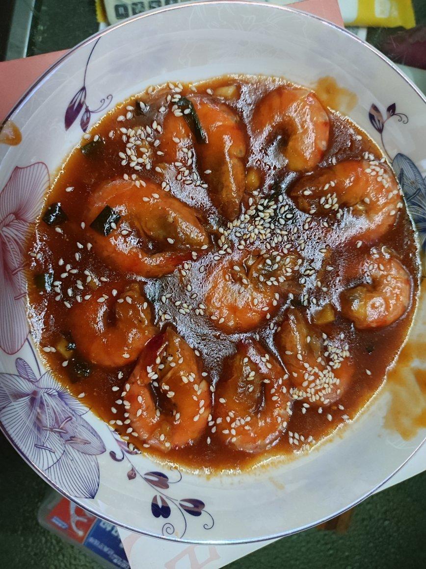 茄汁大虾肉质鲜嫩 酸甜美味既开胃又下饭