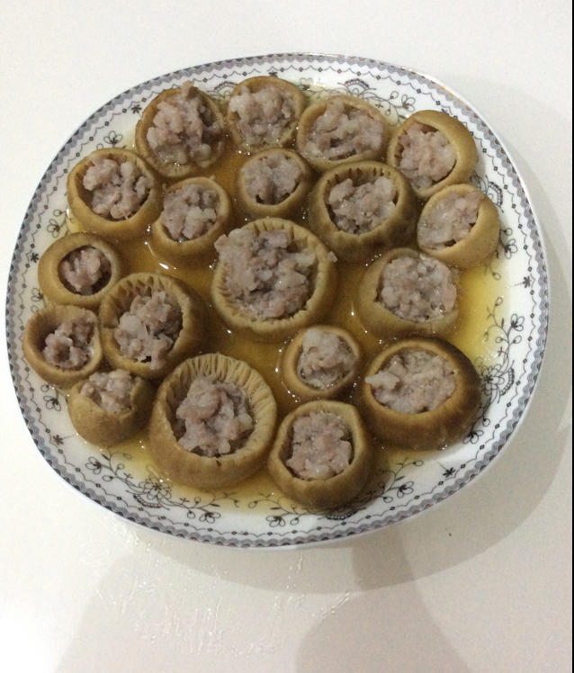 清蒸肉末青头菌