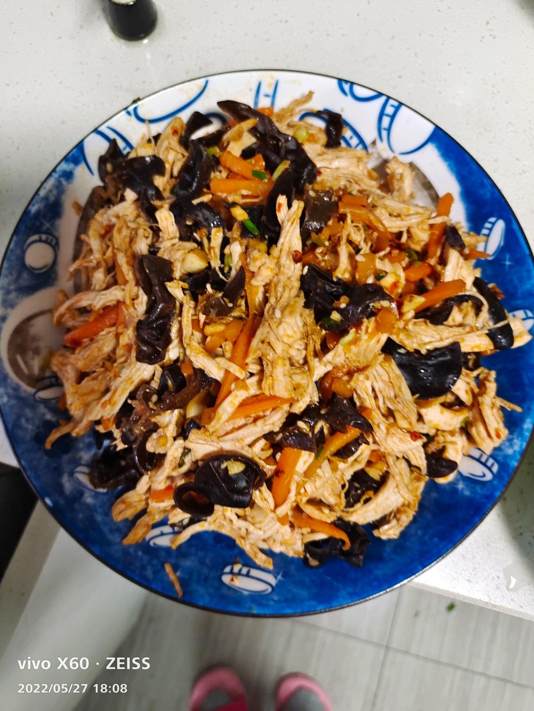 减脂健身｜凉拌手撕鸡丝（香辣&麻油版）