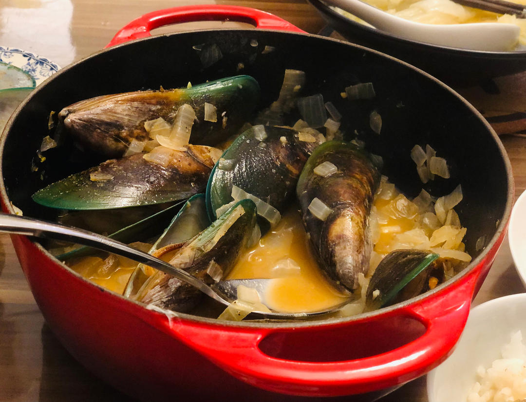 蒜香白酒煮淡菜