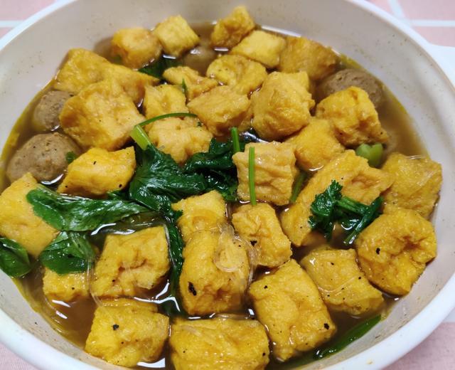 超简单咖喱油豆腐粉丝汤