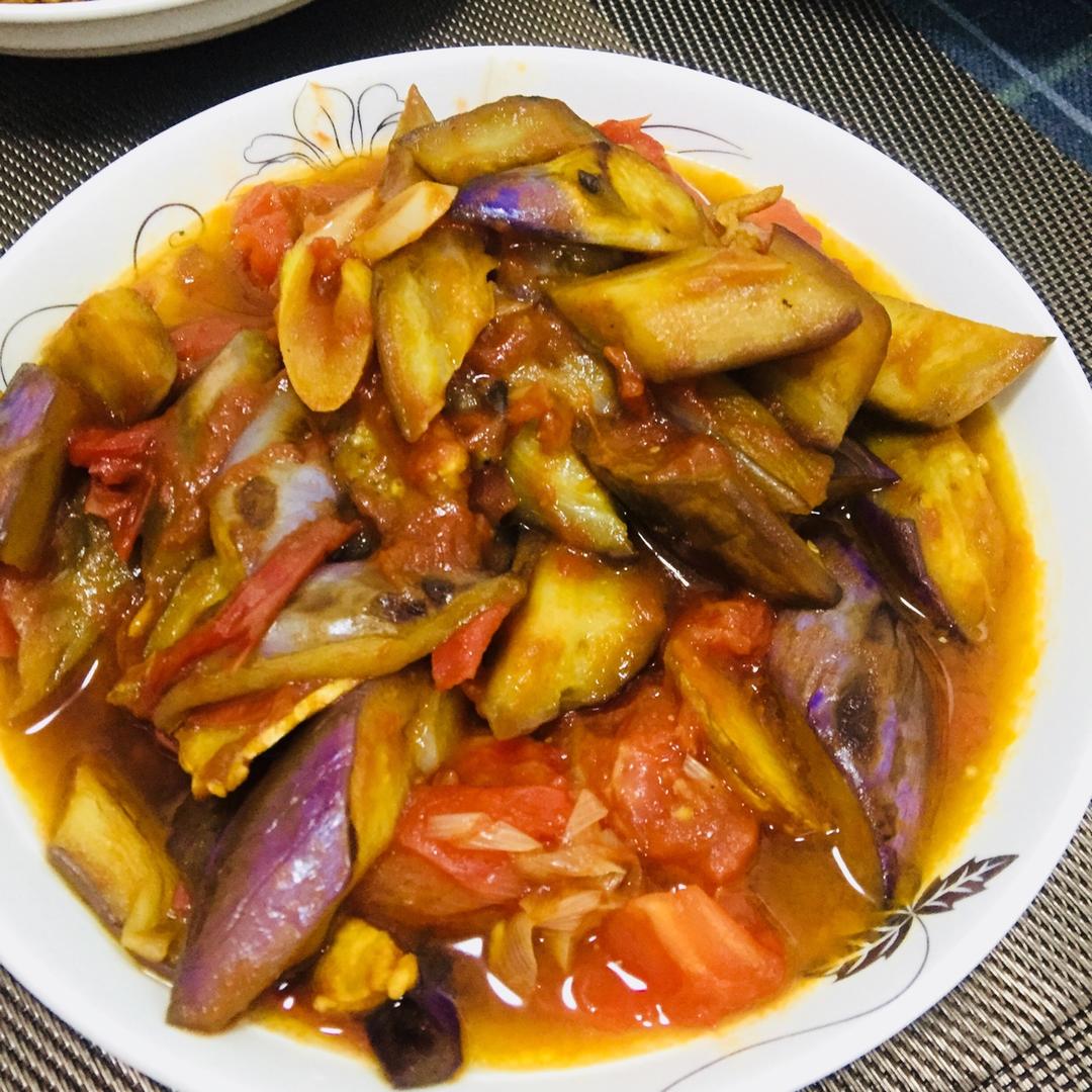 堂妈小厨——番茄烧茄子🍆