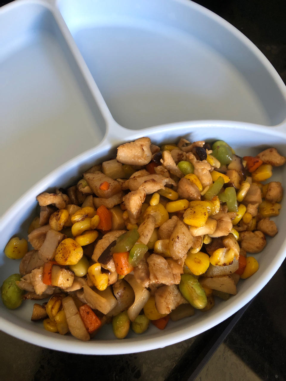 拌饭超好吃的五彩鸡丁