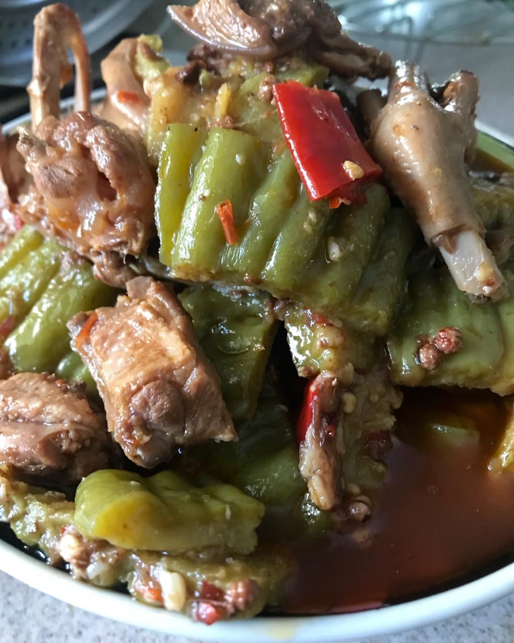 苦瓜烧鸭子