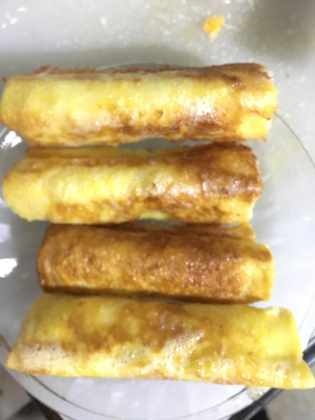 面包片卷火腿肠的做法
