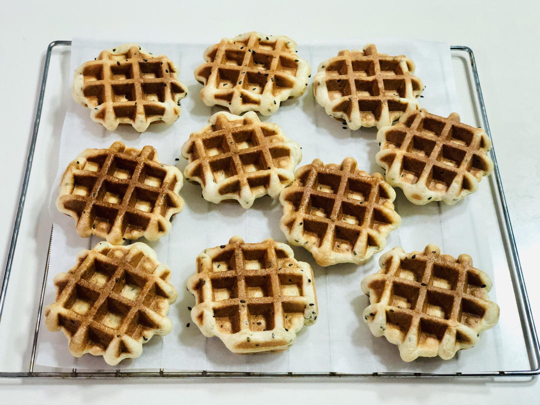 红糖麻薯华夫饼
