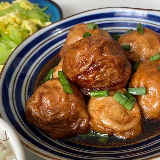 红烧油面筋塞肉