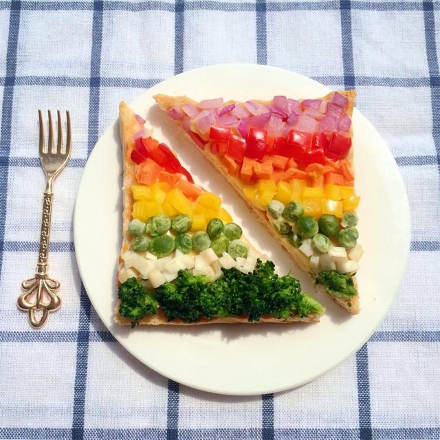 彩虹吐司披萨（懒人版）