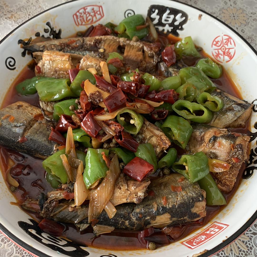香煎红烧秋刀鱼