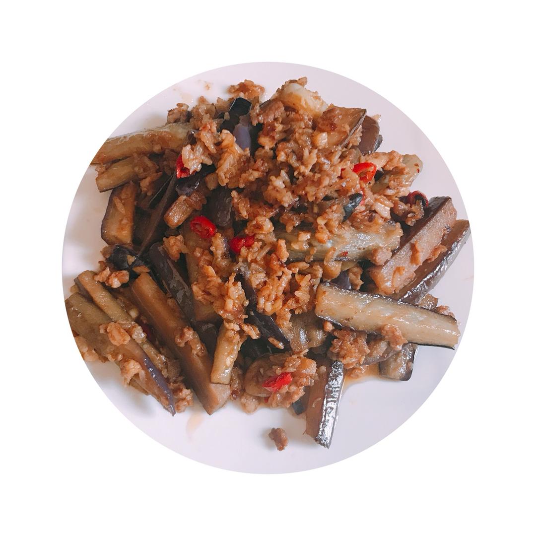 红烧肉沫茄子