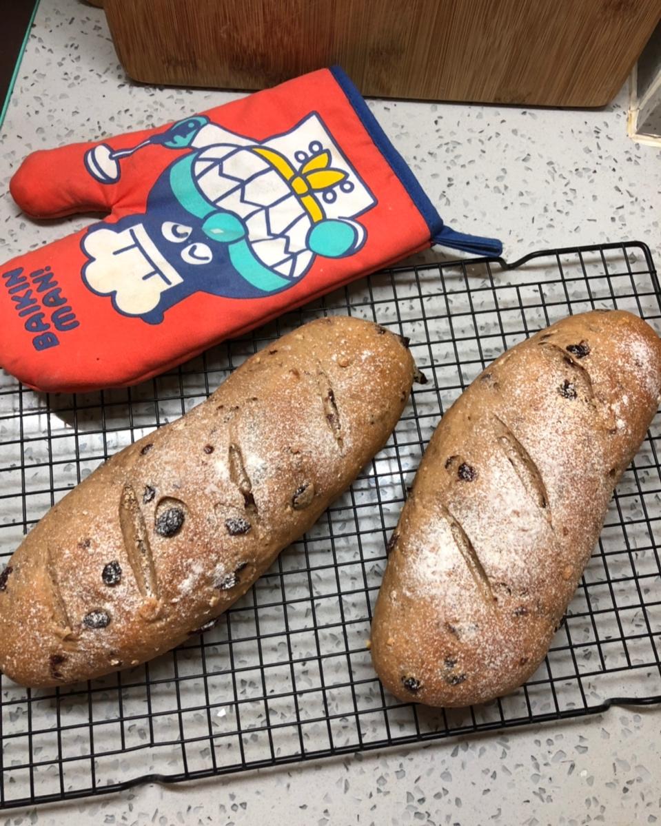 蔓越莓全麦黑糖面包