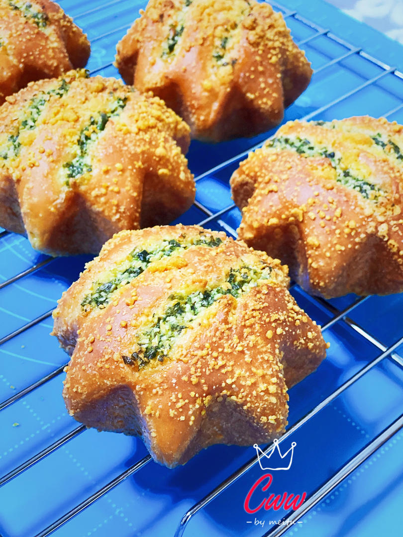 蒜香肉松小炸弹面包（烫种）