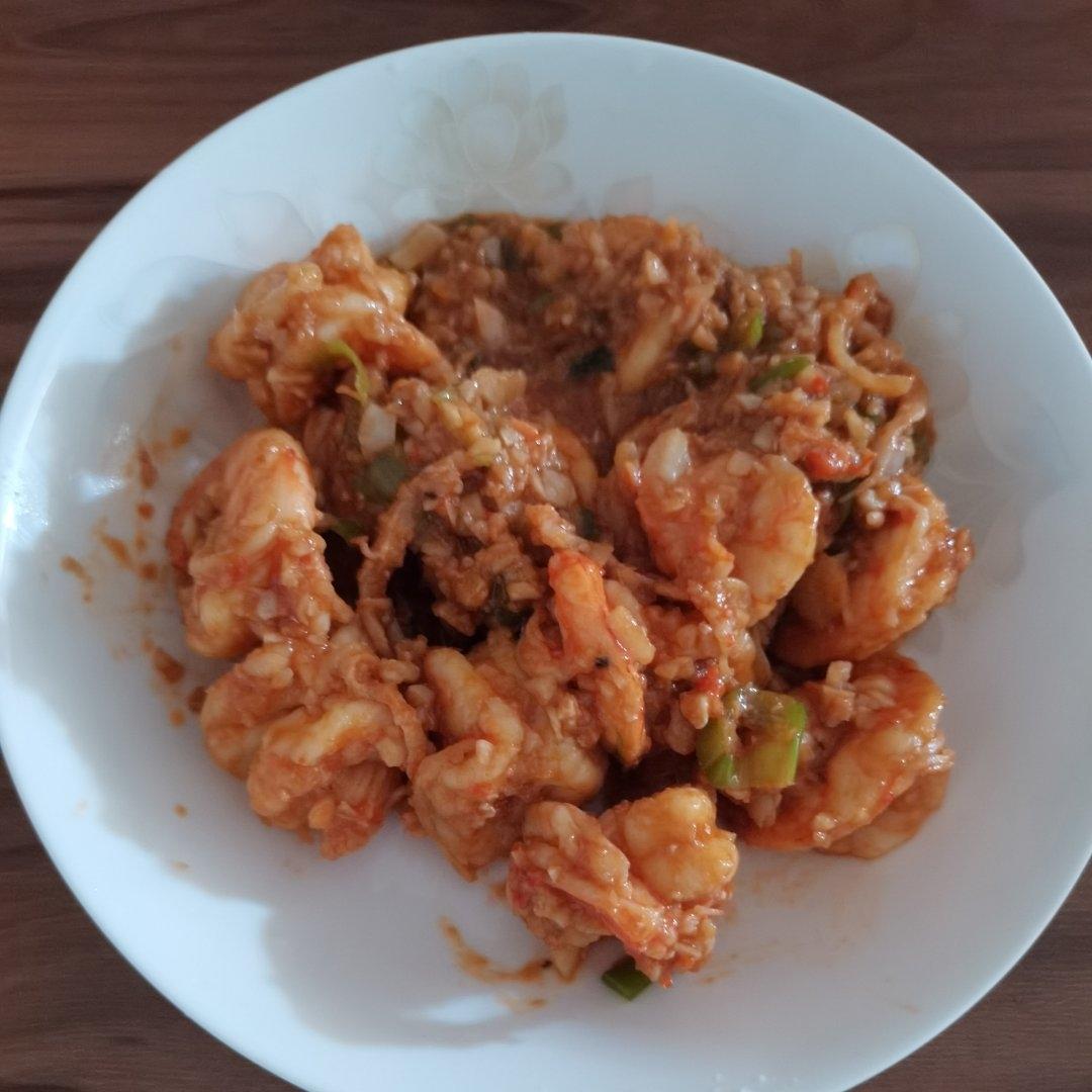 不再吃白灼虾（蒜香大虾）