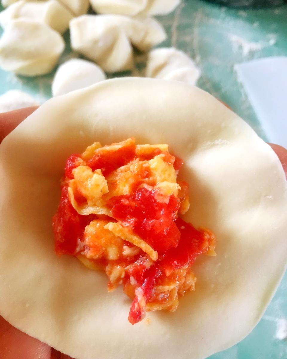 七秒记忆y做的西红柿鸡蛋馅儿水饺