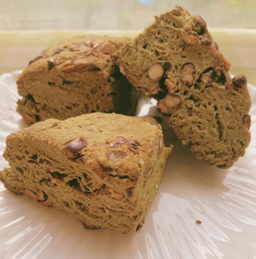 抹茶蜜豆司康饼